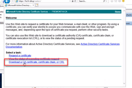 Download CA Certificate